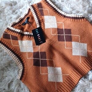 Cropped Sweater Vest